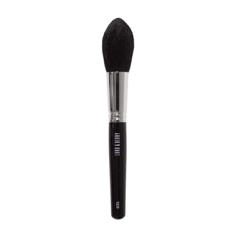 Lord & Berry BRUSH 835 Tapered Powder Makeup Brush, Round Pointed End With Natural Bristles