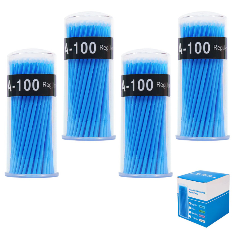 Shintop 400pcs Disposable Micro Applicators Brushes Great for Dental/Oral/Makeup (Blue, 2.5mm)