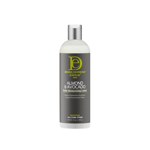 Design Essentials Almond & Avocado Daily Hair Moisturizing Lotion with Jojoba & Olive Oil, 12 Ounce