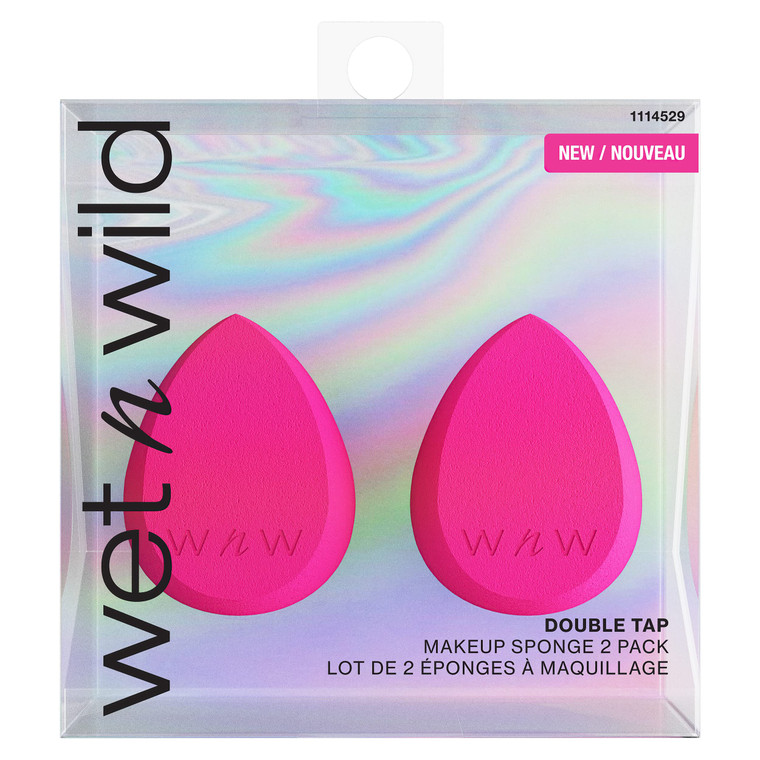 wet n wild Double Tap Makeup Sponge Set, Foundation Blending Beauty Sponge Flawless for Liquid, Cream, and Powder Dry and Wet Blender Make Up Use Veg
