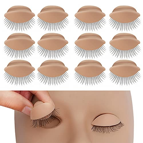 MAIZOA 6 pairs of replaceable eyelids (2 boxes), MAIZOA Eyelash Replacement Eyelids,used for eyelash training and practice makeup eyelash extension (