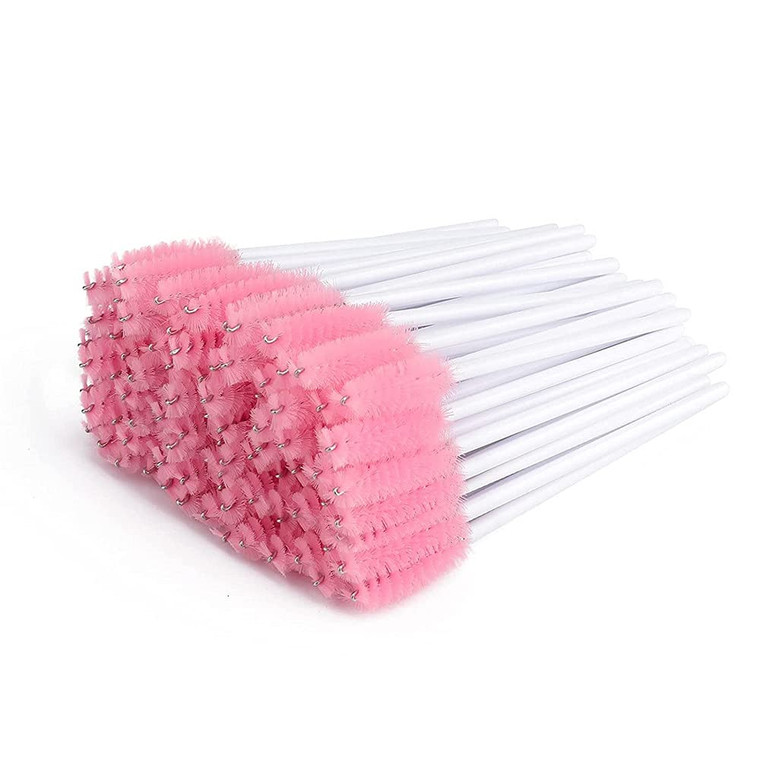 300 Pack Eyelash Mascara Wands Disposable Lash Brushes for Extensions Makeup Brush Applicators Tool Kit, White/Black