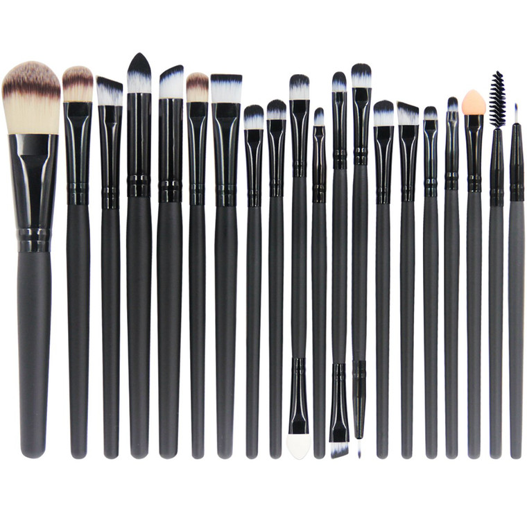 EmaxDesign 20 Pieces Makeup Brush Set Professional Face Eye Shadow Eyeliner Foundation Blush Lip Makeup Brushes Powder Liquid Cream Cosmetics Blendin
