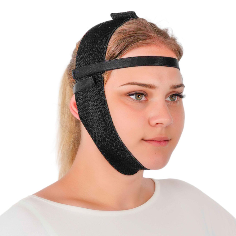 Post Surgery Facial Compression Garment Chin Strap Band, Double Chin Face Wrap Tape, Jawline Exerciser, Face Slimmer, Jowl Tightening, Chin Lifting B