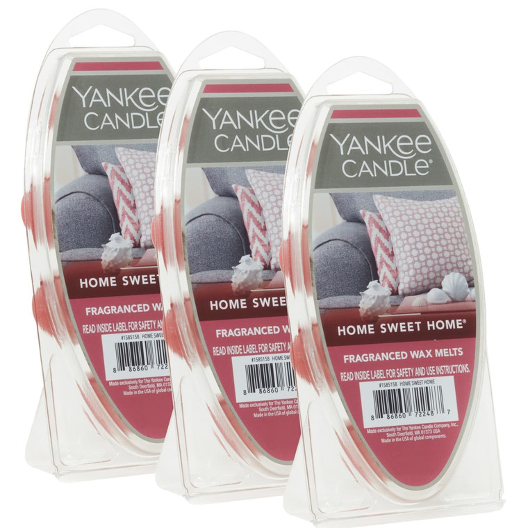 Yankee Candle Home Sweet Home Wax Melts 6 Count (Pack of 3) Ideal for Use in All Wax Warmers Perfect for DIY Candle Making