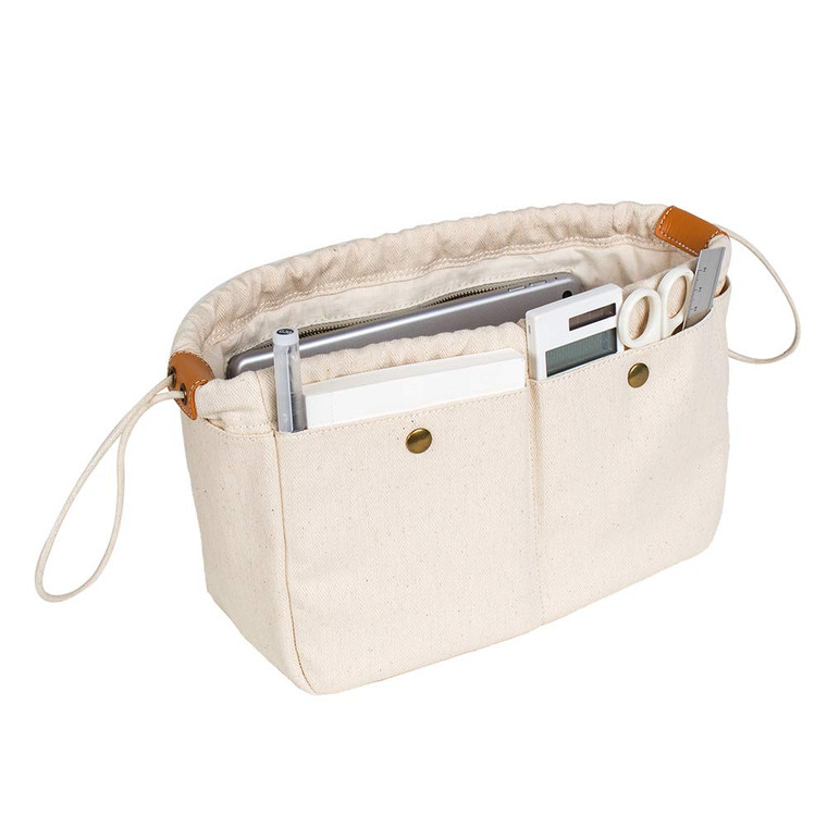 YONBEN Cotton Canvas Lady Women Travel Handbag Organizer Insert for Tote Handbag