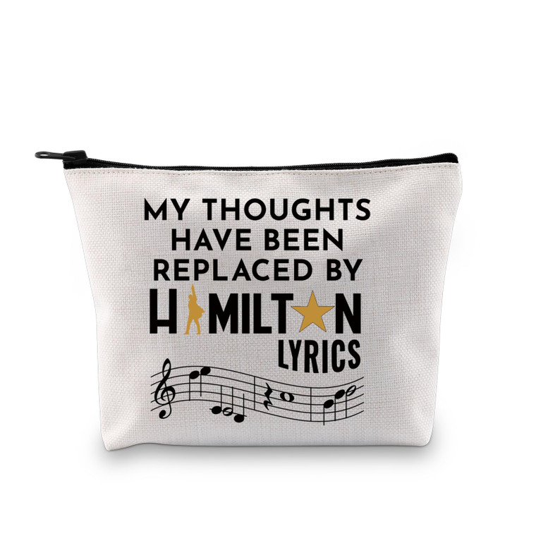 Musical Inspired Gift Musical Lyrics Gift Talk Less Smile More Travel Bag for Musical Lovers (LYRICS bag)