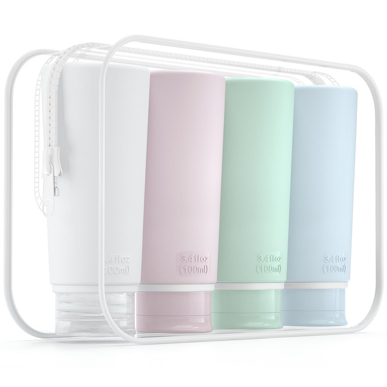 Valourgo Travel Bottles for Toiletries Tsa Approved Travel Size Containers BPA Free Leak Proof Travel Tubes Refillable Liquid Travel Accessories for