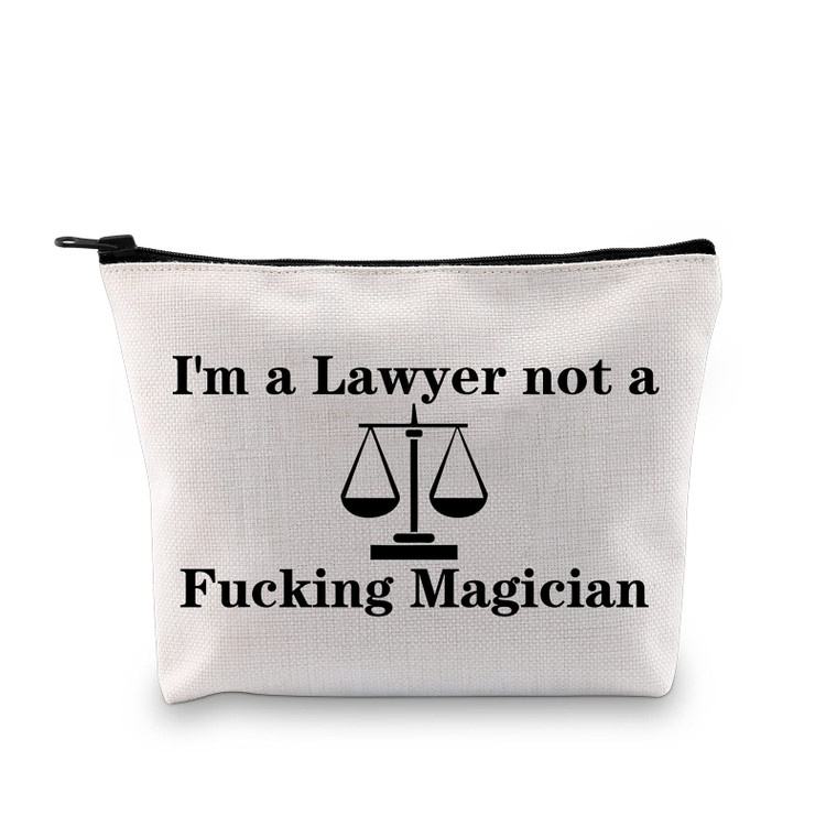 POFULL Lawyer Gifts For Women Attorney or Law Cosmetic Bag Law Cosmetic Bag Future Lawyer Gift Law Judge Gift (I'm a lawyer bag)