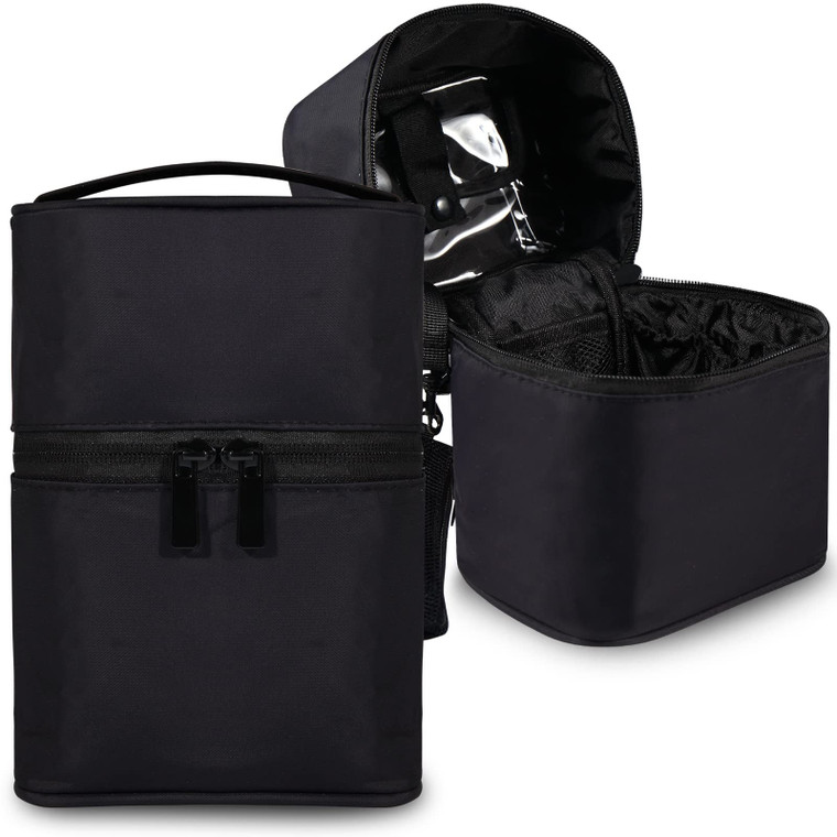 Makeup Brush Organizer Makeup Bag Brushes Set Case 7.5x5.5x4.4 Inch Professional Travelling Brush Pen Pencil Holder Make Up Cup Storage Organizer Cas