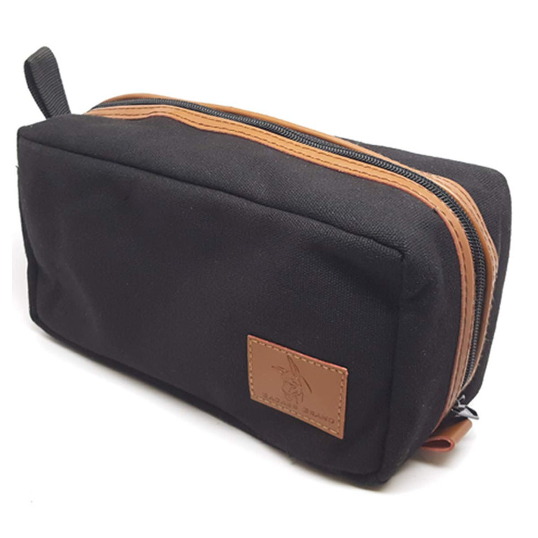 Badass Beard Care'S Badass Canvas Travel Bag - Waxed Canvas And Leather With Custom Padded Pockets