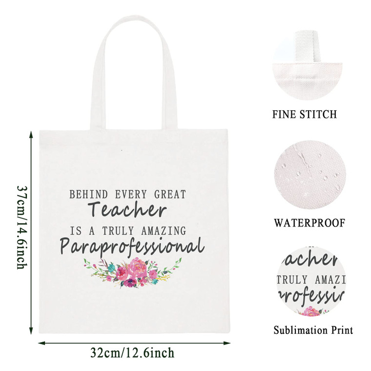 WCGXKO Paraeducator Gift Para Teacher Gift Paraprofessional Zipper Pouch Cosmetics Bag Appreciation Gift for Para (AMAZING Paraprofessional tote)