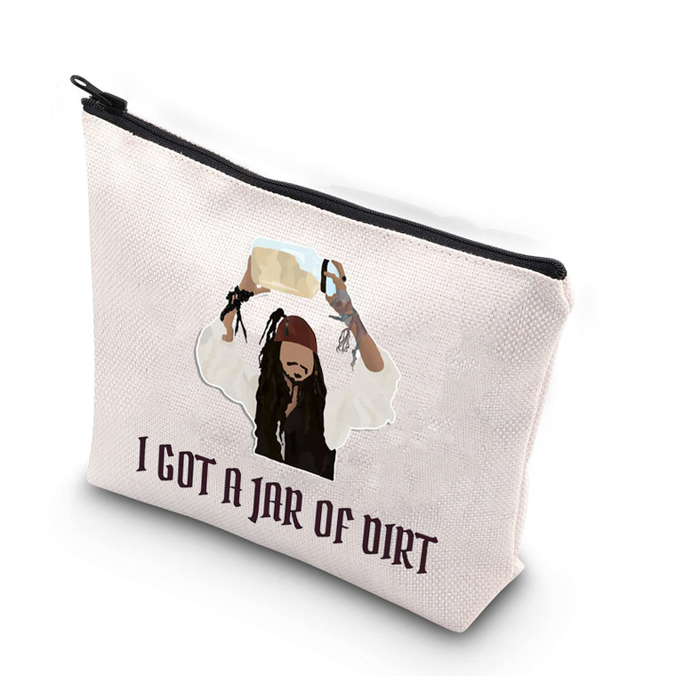 WCGXKO Movie Inspired I Got A Jar Of Dirt Zipper Pouch Makeup Bag for Fans Fandom (Jar Of Dirt)