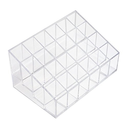 Super Z Outlet Transparent Cosmetic Makeup Organizer for Lipstick, Brushes, Bottles, and More. Clear Case Display Rack Holder