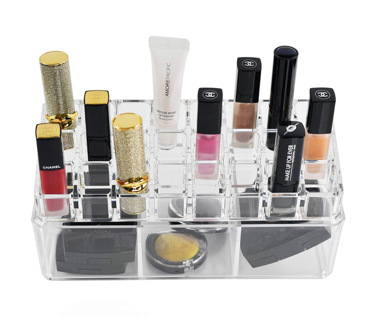 ARAD Cosmetic Organizer, Acrylic Storage Bathroom Container for Lipstick and Brushes