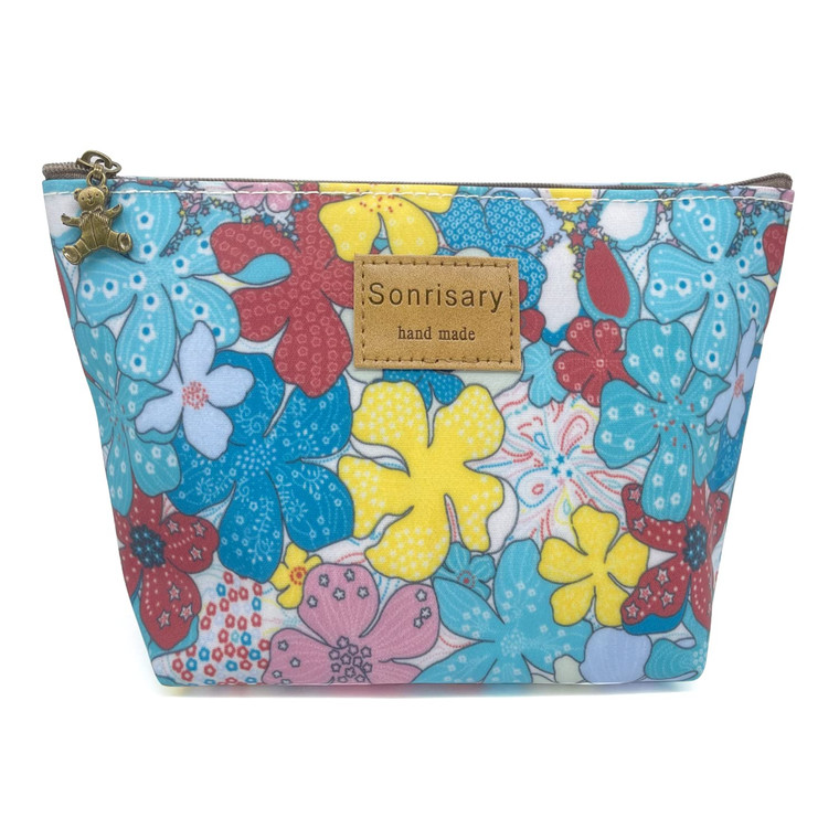 Hunger Blue Blossom Print Make-Up Cosmetic Bag Carry Case (P11417014)