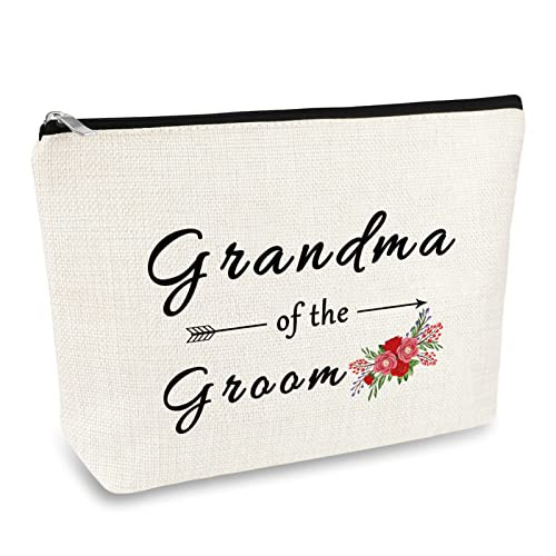 Grandma of The Groom Gifts Makeup Bag Grandmother of the Groom Gift Wedding Party Bridal Shower Engagement Birthday Gift for Grandma of the Groom Gra