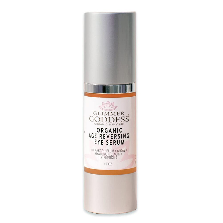 Glimmer Goddess Organic Hydrating Eye Serum with Peptides & Vitamin C, 1 oz