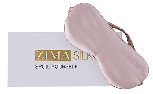 ZIMASILK 100% 22 Momme Pure Mulberry Silk Sleep Mask,Filled with 100% Mulberry Silk,Silk Wrapping Strap- Super Soft & Comfortable Sleep Eye Mask for