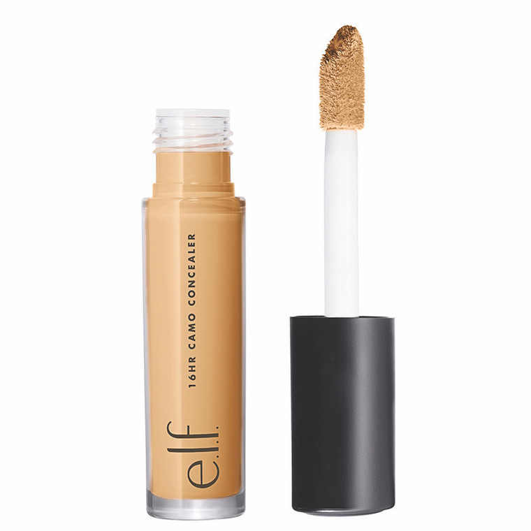 e.l.f. 16HR Camo Concealer, Full Coverage, Highly Pigmented Concealer With A Matte Finish, Crease-proof, Vegan & Cruelty-Free, Medium Peach, 0.203 Fl