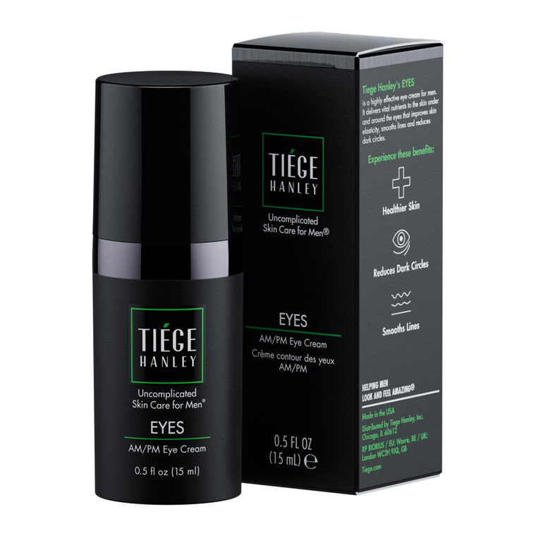 Tiege Hanley Eye Cream for Men, Morning and Night Under Eye Cream With Hyaluronic Acid and Vitamin B3, Helps Reduce the Look of Dark Circles and Puff