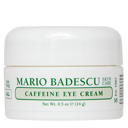 Mario Badescu Caffeine Eye Cream for All Skin Types | Visibly Decreases Dark Circles and Under Eye Bags, Formulated with Caffeine & Squalane, 0.5 Oz
