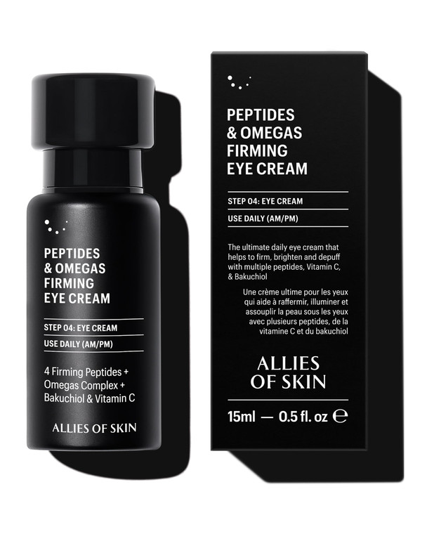 Allies of Skin Peptides Firming Eye Cream | Under Eye Moisturizer for Dark Circles & Puffiness | Bakuchiol, Ceramides and Vitamin C for Fine Lines an