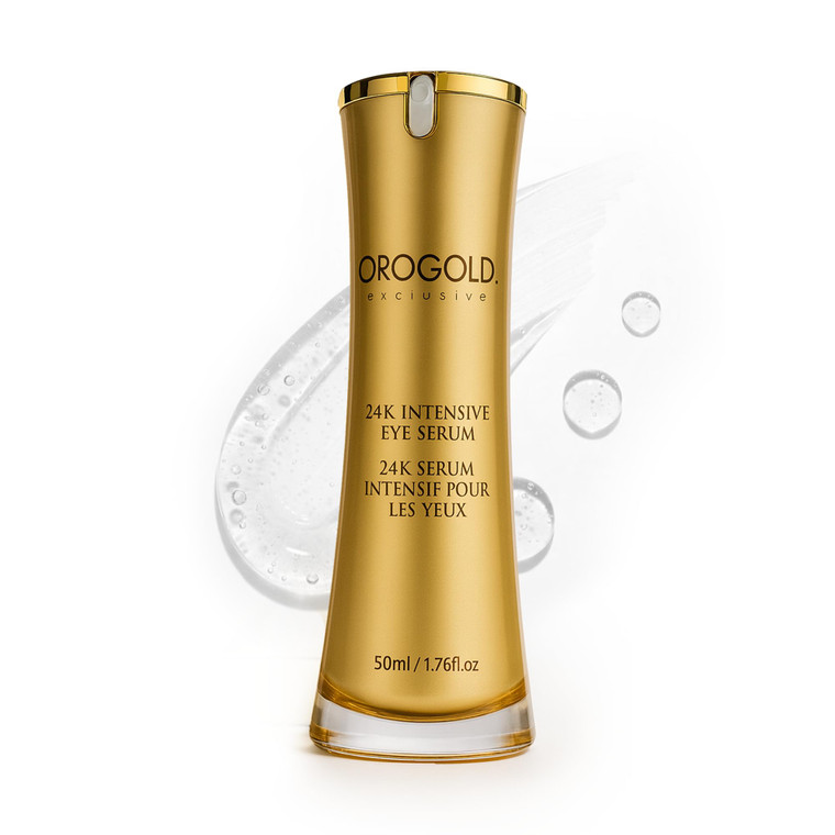 OROGOLD 24K Intensive Eye Serum - Under Eye Serum to Help Reduce the Look of Dark Circles and Puffiness - Gold, Green Tea, Aloe Vera and Vitamin C -