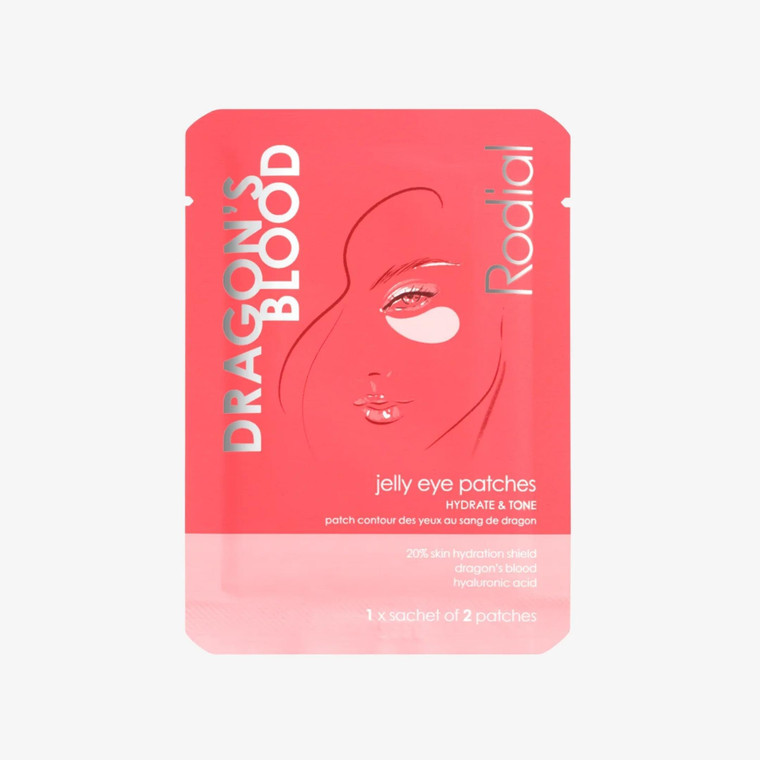 Rodial Dragons Blood Jelly Eye Patches (1 Sachet), Hydrating Under-Eye Patches for Firmness & Elasticity, with Hyaluronic Acid & Dragons Blood, Mak