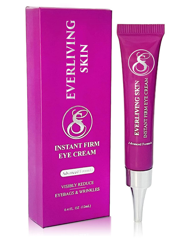 Everliving Skin Instant Firming & Tightening Eye Cream (12 ml)  Temporarily Reduces Under-Eye Bags, Puffiness, Wrinkles & Fine Lines for a Youthful