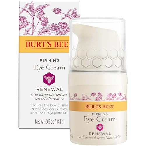 Burt's Bees Renewal Firming Eye Cream With Natural Retinol Alternative, Reduces Appearance of Lines, Wrinkles, Under-Eye Circles and Crow's Feet, 99