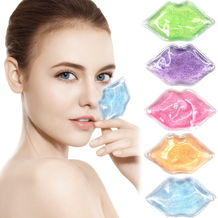 Lip and Eye Ice Pack for Injuries, Mini Small Gel Ice Pack, Hot and Cold Compress, Reduce Pain and Swelling, Dark Circles Fade, Eye Relax, Anti-Aging