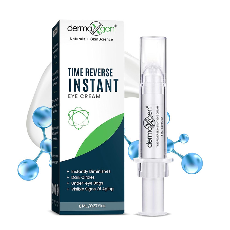 DERMAXGEN Puffy Eye Treatment Time Reverse Instant Anti-aging Eye Cream New Advanced Formula - Visibly Reduce Under-eye Bags, Wrinkles, Dark Circles,
