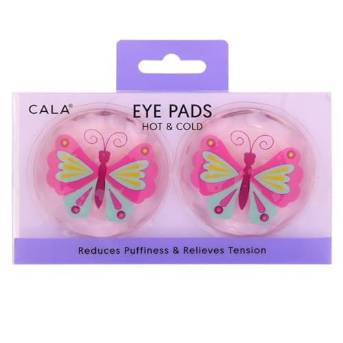Cala Eye Pads Hot & Cold - Reduces Puffiness & Relieves Tension (Purple Butterfly)