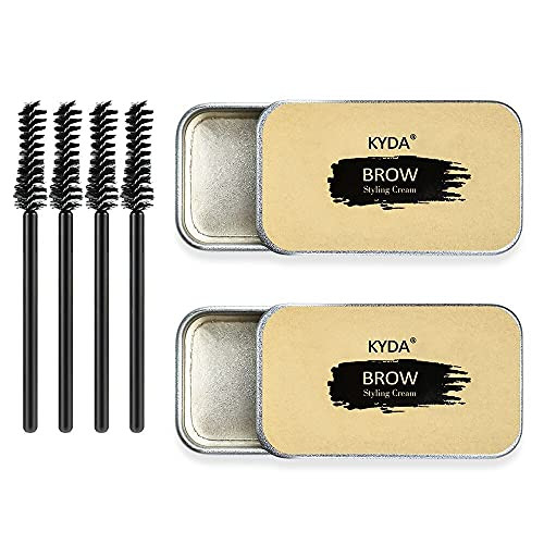 Ownest 2 PCS Soap Brow Eyebrow Soap Kit,Brows Styling Soap,Long Lasting Waterproof Smudge Proof Eyebrow Styling Pomade for Natural Brows, 3D Feathery