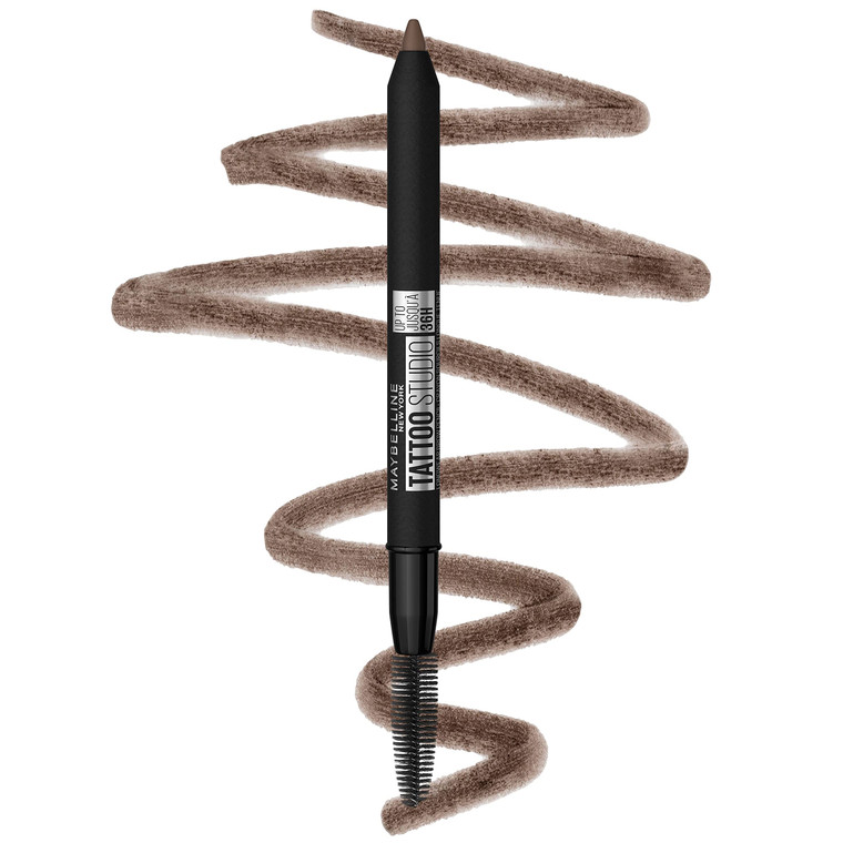 Maybelline TattooStudio Waterproof Eyebrow Pencil, Sharpenable, Longwear, Long Lasting, Pigmented Eyebrow Pencil for Defined Brows, Medium Brown, 1 C
