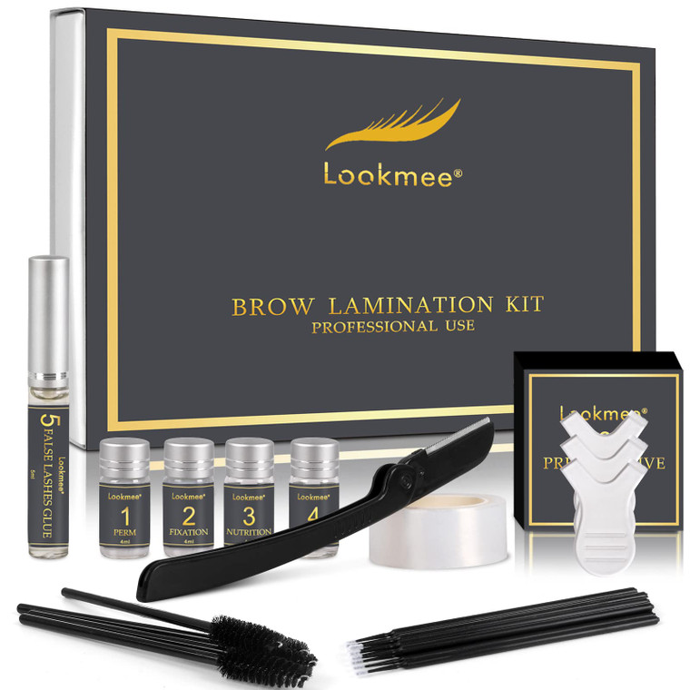 Lookmee 5-in-1 Lash Lift & Eyebrow Lamination Kit - Professional DIY Eyelash Curler & Perm Kit Eyelash Lift Kit &, At-Home Long Lasting Salon Results
