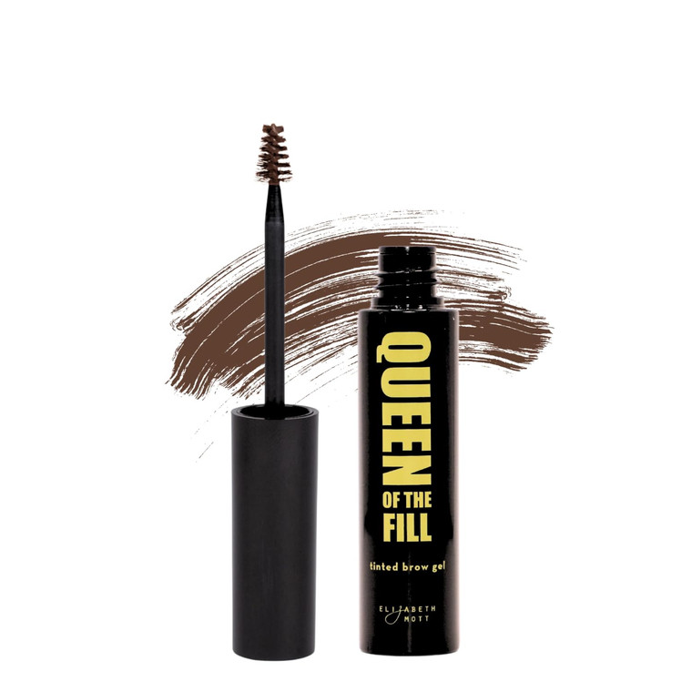 Elizabeth Mott Eyebrow Gel - Queen of the Fill Tinted Brow Filler, Volumizer & Setter - Waterproof, Long-Lasting Brow Makeup to Define & Cover Grays