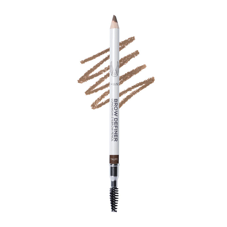 True + Luscious Brow Definer Pencil | Pomade and Powder Combo with Organic Castor Oil | Fills Shapes Eyebrows Waterproof Long-Lasting Vegan Cruelty-F