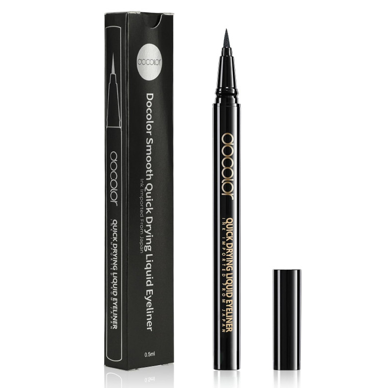 docolor Waterproof Eyeliner Pen Super Slim Precise All Day Black Eyeliner Liquid Professional Makeup Liquid Eye Liner Pencil for Women