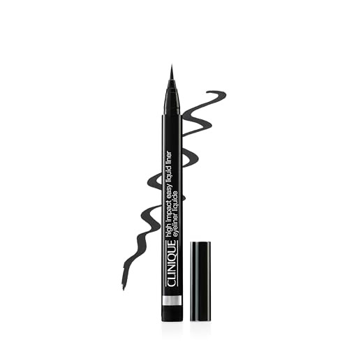 Clinique High Impact Easy Liquid Eyeliner | Waterproof, Long Lasting, Smudge Resistant + Safe For Sensitive Eyes, Black, 1 Count