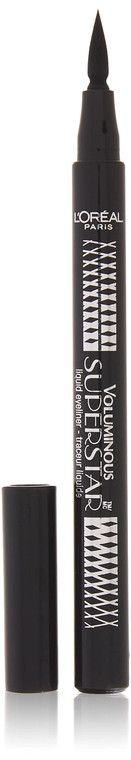 L'Oreal Paris Voluminous Superstar Liquid Eyeliner Pen, Black, 0.056 oz