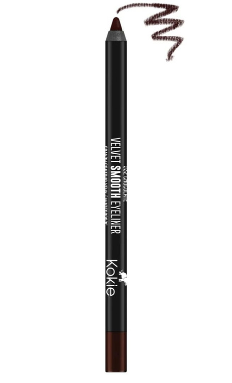 Kokie Cosmetics Waterproof Velvet Smooth Eyeliner Pencil, Chocolate, 0.042 Ounce