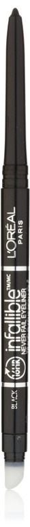 L'Oreal Paris Infallible Never Fail Eyeliner, Black, 0.008 oz.