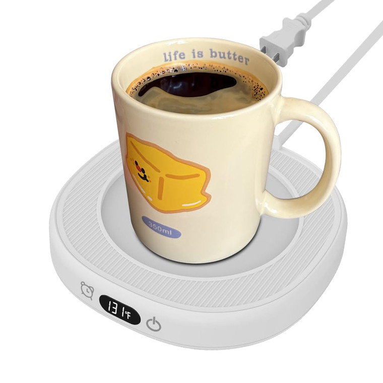 ZIHHO 131?/55? Mug Warmer Coffee Cup Warmer for Desk Black Pink Cup Warmer Home Office (Black)
