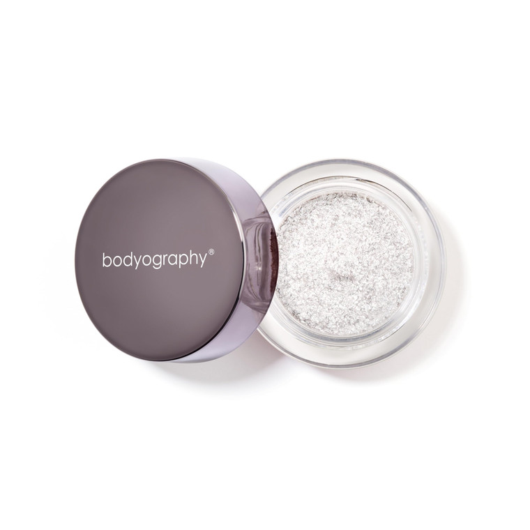Bodyography Glitter Pigment Eye Shadow | Long Wear Shimmer Eyeshadow | Vegan, Talc & Paraben Free | Cream Powder Formula | Halo (Silver Diamond) 1.5