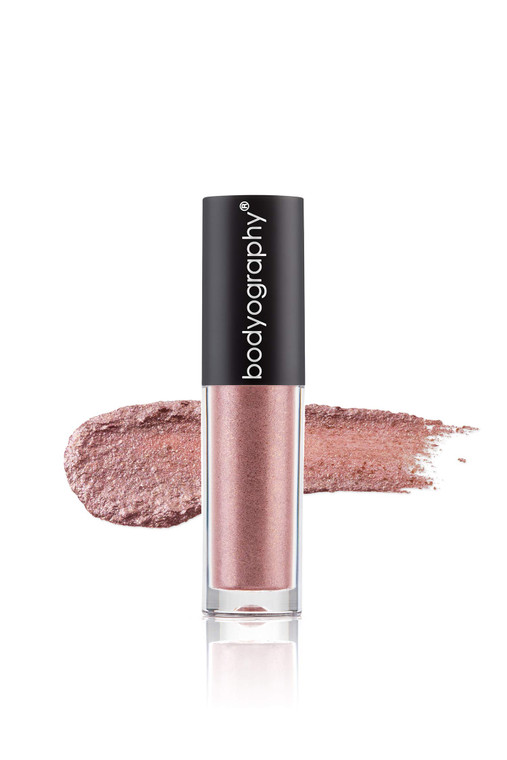 Bodyography Crystal Glide Liquid Eyeshadow - Rose Quartz (Soft Pink)| Weightless, Long-Lasting Liquid Chrome Eye Color | Buildable, Crease-Proof, No-