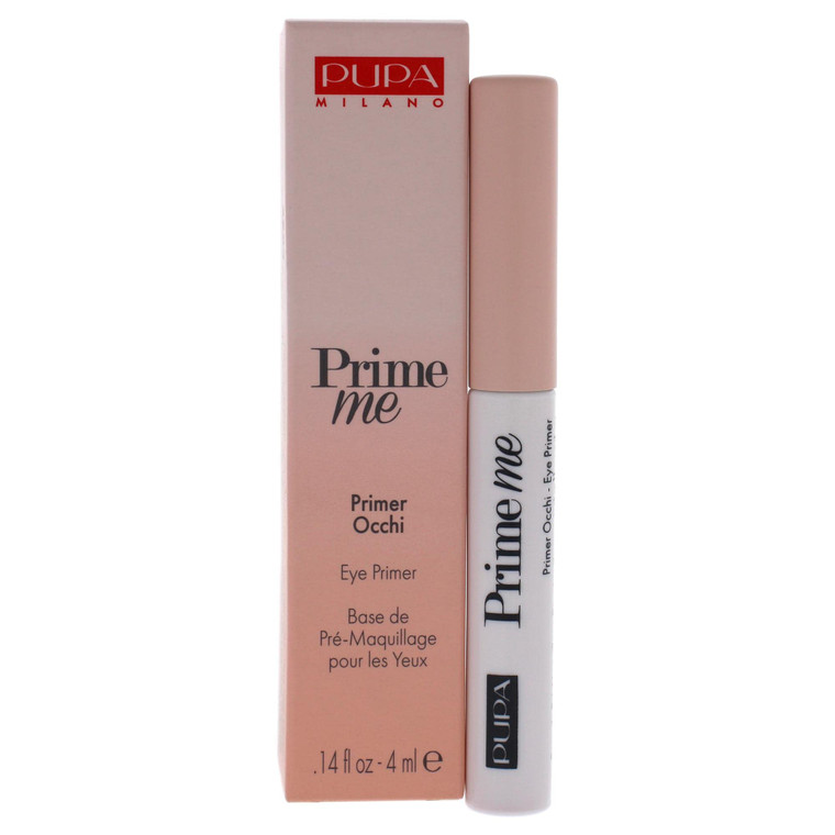 Pupa Milano Prime Me Eye Primer - Pre Make-Up Eye Base that Makes Eyeshadow Last Longer - Evens Out the Skin Tone and Minimizes Wrinkles - Lightweigh
