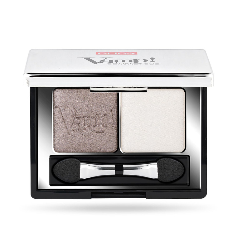 Vamp! Compact Duo Eyeshadow - 008 Cream Taupe by Pupa Milano for Women - 0.078 oz Eye Shadow