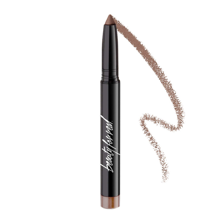Beauty For Real Shadow Stx, Midnight Marathon - Universal Topaz Caramel Shimmer - Waterproof, Cream-to-Powder Eyeshadow Stick - Built-in Sharpener -